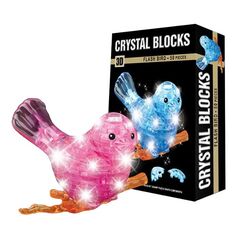 Кристаллический 3D пазл "Птица с веточкой", 50 деталей