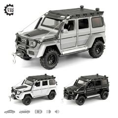 Машинка металлическая "Mercedes-Benz G-Class Brabus G550" со светом, звуком
