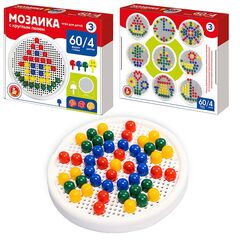Мозаика с круглым полем, 60 фишек, 4 цвета