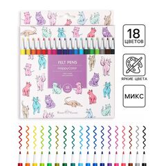 Фломастеры 18 цветов "Happycolor"