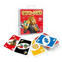 Карточная игра для детей "Зоо-Уно" 70 карт