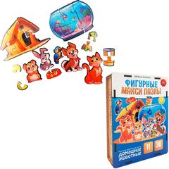 Фигурные макси-пазлы "Домашние животные", 36 деталей