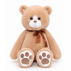 Мягкая игрушка "Кот Макс с бантом" цвет кофейный, 61 см
