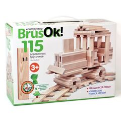 Конструктор деревянный "BrusOк!", 115 деталей