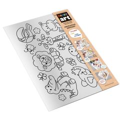 Коврик-раскраска защитный многоразовый для стола "Африканские зверюшки"