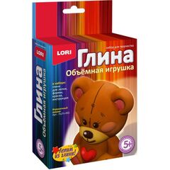 Объемная игрушка из глины "Игрушечный мишка"