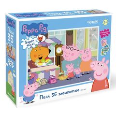 Макси пазл "Peppa Pig. Прогулка по рынку", 35 элементов + наклейки