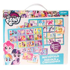 Развивающая игра для малышей "My little pony. Магнитная азбука и считалочка"