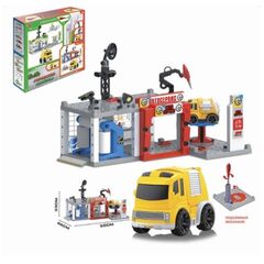 Игровой набор "Автосервис", машина инерц.1шт, 57 деталей