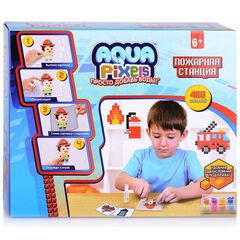 Набор для творчества Aqua Pixels, 480 деталей "Пожарная станция"