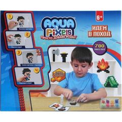 Набор для творчества Aqua Pixels, квадрат. детали, 780 дет "Идем в поход"