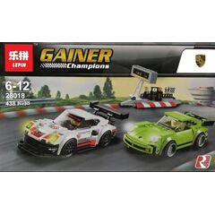 Конструктор Lepin "Porsche 911 RSR и 911 Turbo 3.0", 438 деталей