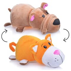 Игрушка-вывернушка 35 см "Оранжевый кот-бульдог"