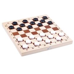 Игра настольная "Шашки", поле из дерева + фигурки из пластика