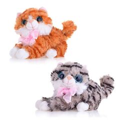 Мягкая игрушка "Кошечка полосатая" цвета в ассортименте 20 см