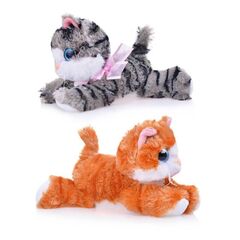 Мягкая игрушка "Кошечка полосатая" цвета в ассортименте 22 см