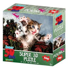 Стерео пазл PRIME 3D "Пушистый охотник" 100 деталей