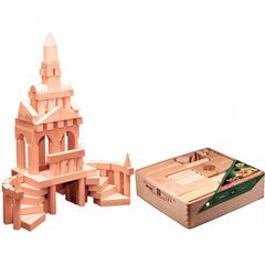 Конструктор из неокрашенного дерева, 150 деталей