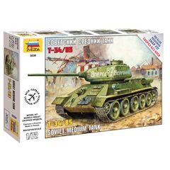 Модель для склеивания ZVEZDA 5002 "Советский средний танк Т34/85 " масштаб 1:72