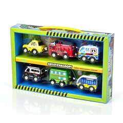 Набор инерционных игрушек "Автотранспорт", 6 шт