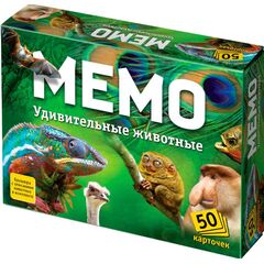 Настольная игра на тренировку памяти "Мемо. Удивительные животные"