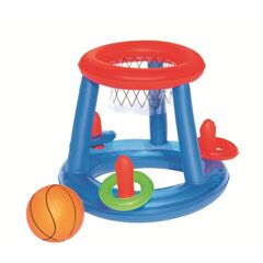 Баскетбольный набор для игр на воде (корзина+мяч+3кольца)
