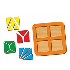 Вкладыш "Сложи квадрат 2×2" 2 уровень 2 вариант