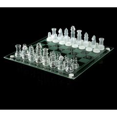 Шахматы стеклянные, доска 24 на 24 см