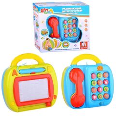 Игровой центр 2 в 1: телефон + доска для рисования
