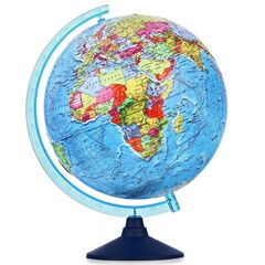 Глобус земли политический рельефный, 32 см