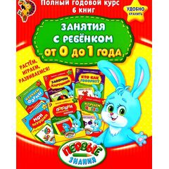 Набор обучающих книг для самых маленьких от 0 до 1 года, 6 шт