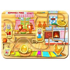 Деревянный лабиринт "Сказка Курочка Ряба"