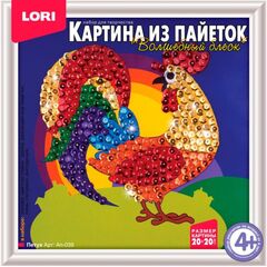 Картина из пайеток "Петух"