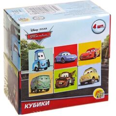 Кубики "Тачки", 4 элемента
