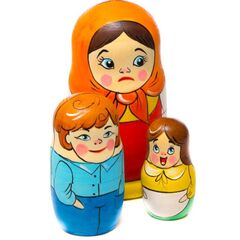Матрешка "Семья.Эмоции" 3 в 1