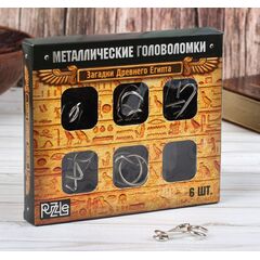 Металлические головоломки "Загадки Древнего Египта" 6 шт