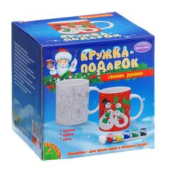 Раскрашиваем кружку "Снеговички"