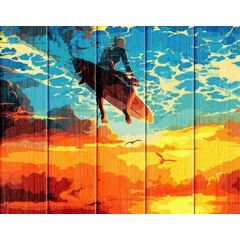 Роспись по дереву по номерам "Beautiful world. А. Чебоха"