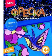 Фреска "Колибри в цветах" волшебный блеск