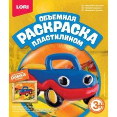Картина из пластилина "Машинка в пустыне"
