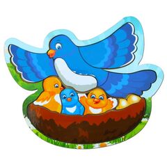 Деревянный пазл "Голубь с птенцами", 10 деталей