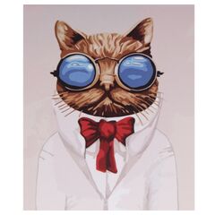 Рисование по номерам "Кот учёный" 40 на 50 см
