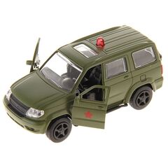 Машинка сувенирная "УАЗ Патриот Военный", в коробке, 1:50