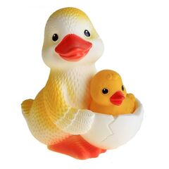 Резиновая игрушка "Утка-мама с утенком" 16 см.