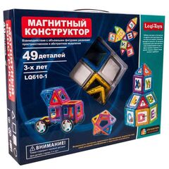 Конструктор магнитный "Leqi-Toys" 34 детали + 15 дополнительных