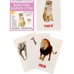 Обучающие карточки по методике Г. Домана "Животные жарких стран"