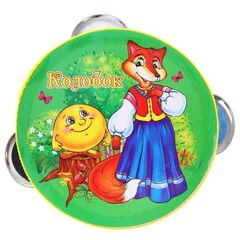 Бубен из дерева "Колобок"
