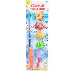Рыбалка: удочка, 4 рыбки, сачок