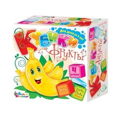 Кубики "Фрукты" из 4 элементов