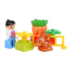 Конструктор с фигурками "Зайка с морковками", 8 элементов
